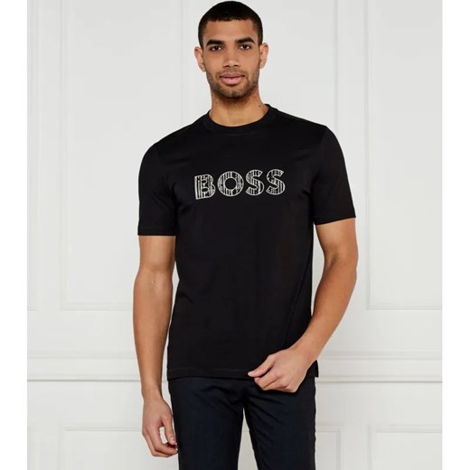 BOSS ORANGE T-shirt Te_logotexture | Slim Fit ze sklepu Gomez Fashion Store w kategorii T-shirty męskie - zdjęcie 184350559