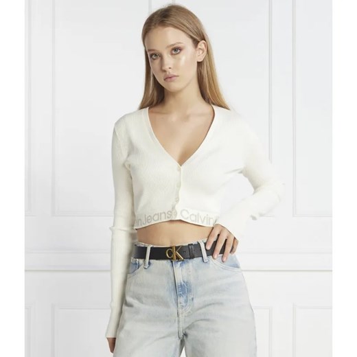 Calvin Klein Jeans Kardigan | Cropped Fit ze sklepu Gomez Fashion Store w kategorii Swetry damskie - zdjęcie 184350578