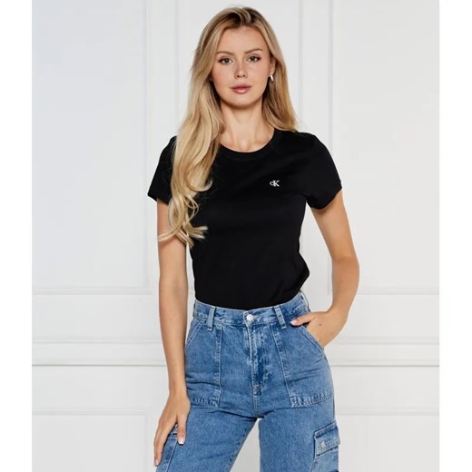 Calvin Klein Jeans T-shirt | Slim Fit ze sklepu Gomez Fashion Store w kategorii Bluzki damskie - zdjęcie 184350665