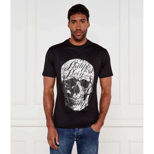 Philipp Plein T-shirt Skull Coursive | Regular Fit ze sklepu Gomez Fashion Store w kategorii T-shirty męskie - zdjęcie 184350776