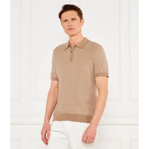 Windsor Lniane polo 13 Lindo-PR | Regular Fit ze sklepu Gomez Fashion Store w kategorii T-shirty męskie - zdjęcie 184350897