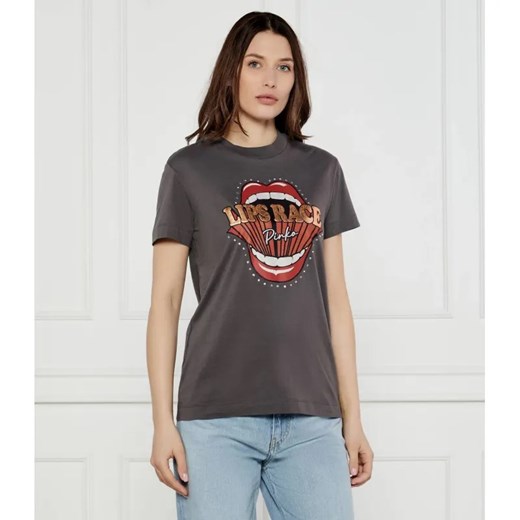 Pinko T-shirt TRAPANI Lips Race | Regular Fit ze sklepu Gomez Fashion Store w kategorii Bluzki damskie - zdjęcie 184350965