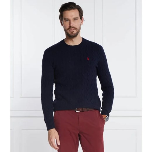 POLO RALPH LAUREN Wełniany sweter | Slim Fit | z dodatkiem kaszmiru ze sklepu Gomez Fashion Store w kategorii Swetry męskie - zdjęcie 184350978