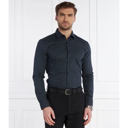 HUGO Koszula Kenno | Slim Fit | z dodatkiem lnu ze sklepu Gomez Fashion Store w kategorii Koszule męskie - zdjęcie 184351079