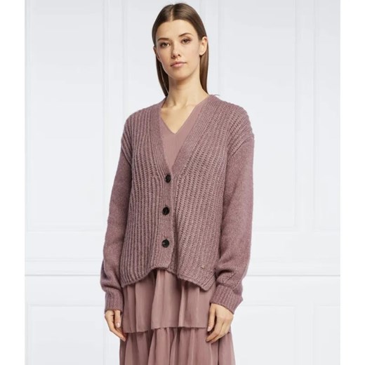 Joop! Wełniany kardigan | Regular Fit ze sklepu Gomez Fashion Store w kategorii Swetry damskie - zdjęcie 184351139