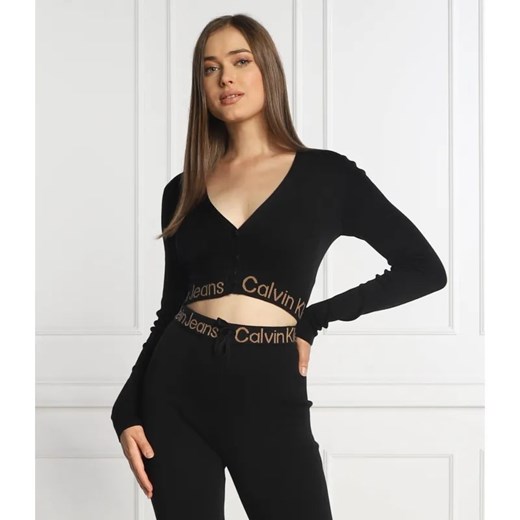 Calvin Klein Jeans Kardigan | Cropped Fit ze sklepu Gomez Fashion Store w kategorii Swetry damskie - zdjęcie 184351167
