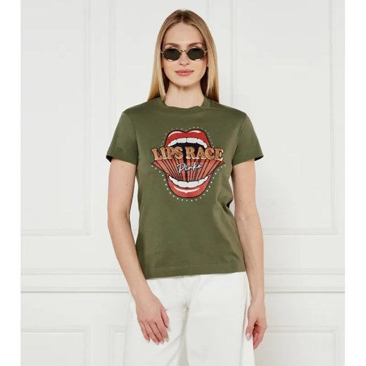 Pinko T-shirt TRAPANI Lips Race | Regular Fit ze sklepu Gomez Fashion Store w kategorii Bluzki damskie - zdjęcie 184351185