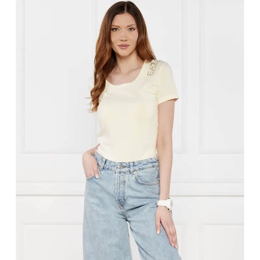 EA7 T-shirt | Regular Fit ze sklepu Gomez Fashion Store w kategorii Bluzki damskie - zdjęcie 184351299