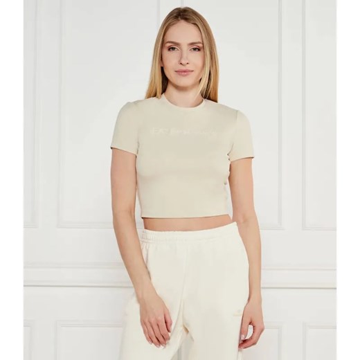 EA7 T-shirt | Cropped Fit ze sklepu Gomez Fashion Store w kategorii Bluzki damskie - zdjęcie 184351367