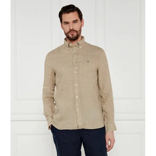 Tommy Hilfiger Lniana koszula PIGMENT DYED | Regular Fit ze sklepu Gomez Fashion Store w kategorii Koszule męskie - zdjęcie 184351436