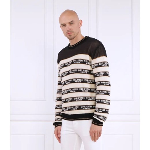 Balmain Sweter | Regular Fit | z dodatkiem wełny ze sklepu Gomez Fashion Store w kategorii Swetry męskie - zdjęcie 184351448