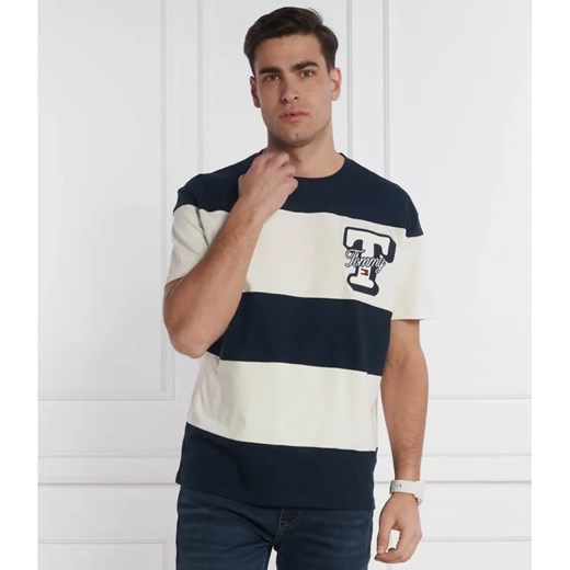 Tommy Jeans T-shirt LETTER CUT & SEW | Regular Fit ze sklepu Gomez Fashion Store w kategorii T-shirty męskie - zdjęcie 184351577