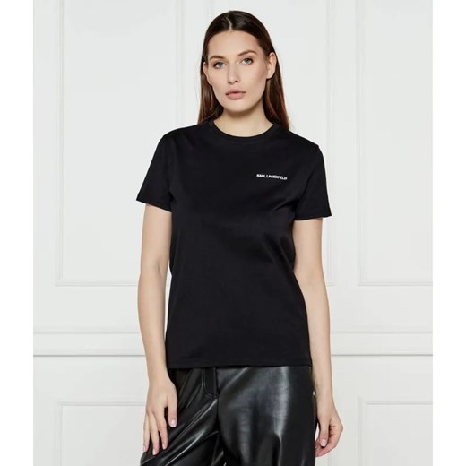 Karl Lagerfeld T-shirt ESSENTIAL | Regular Fit ze sklepu Gomez Fashion Store w kategorii Bluzki damskie - zdjęcie 184351645