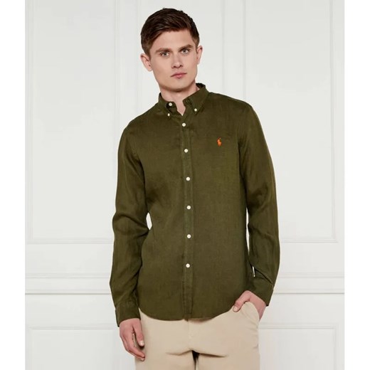 POLO RALPH LAUREN Lniana koszula | Slim Fit ze sklepu Gomez Fashion Store w kategorii Koszule męskie - zdjęcie 184351676