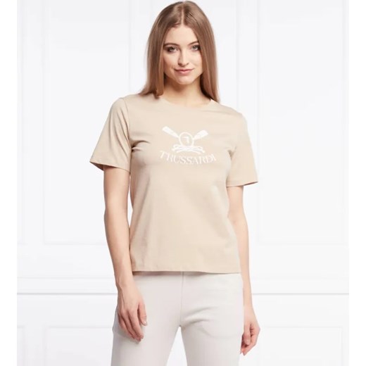 Trussardi T-shirt | Regular Fit ze sklepu Gomez Fashion Store w kategorii Bluzki damskie - zdjęcie 184351679