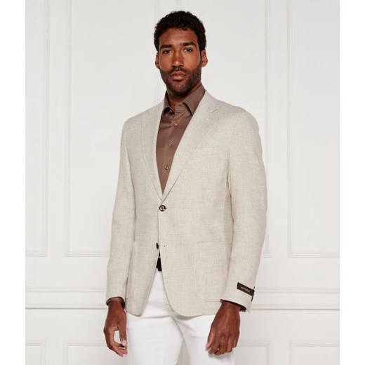 Windsor Marynarka 13 Giro | Shaped fit | z dodatkiem lnu ze sklepu Gomez Fashion Store w kategorii Marynarki męskie - zdjęcie 184351935