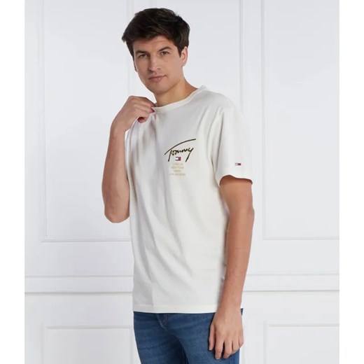 Tommy Jeans T-shirt GOLD SIGNATURE BACK | Regular Fit ze sklepu Gomez Fashion Store w kategorii T-shirty męskie - zdjęcie 184352058