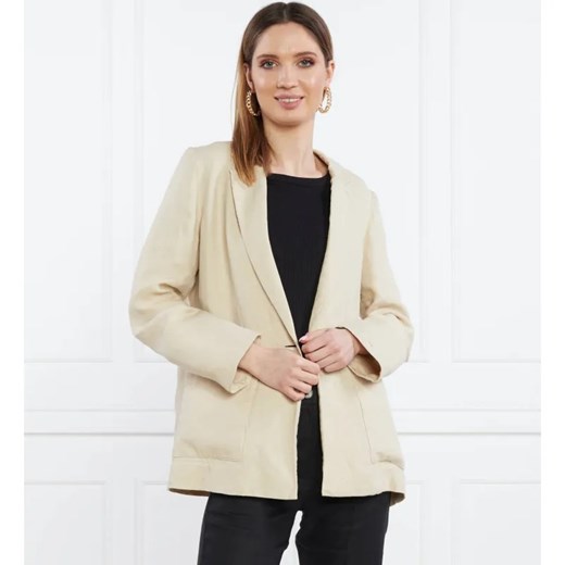 Tommy Hilfiger Lniana marynarka CASUAL LINEN SB BLAZER | Regular Fit ze sklepu Gomez Fashion Store w kategorii Marynarki damskie - zdjęcie 184352156