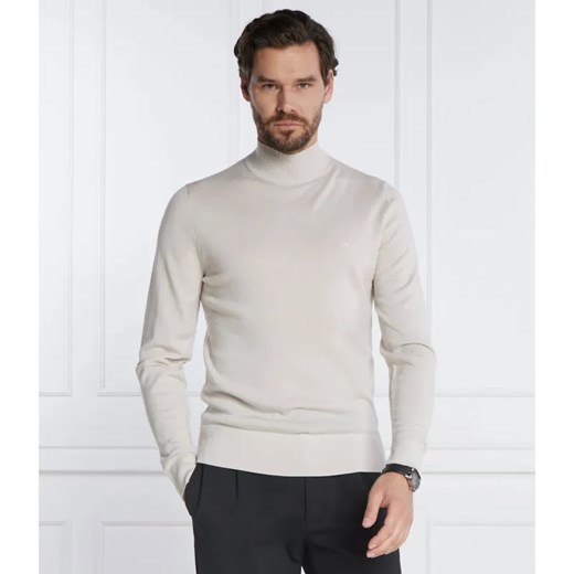 Calvin Klein Wełniany golf | Slim Fit ze sklepu Gomez Fashion Store w kategorii Swetry męskie - zdjęcie 184352165