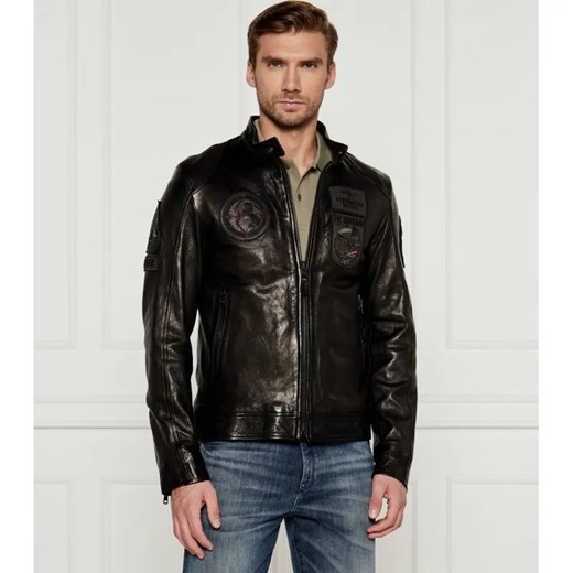 Aeronautica Militare Skórzana kurtka MOTOCICLISTA | Regular Fit Aeronautica Militare 54 wyprzedaż Gomez Fashion Store
