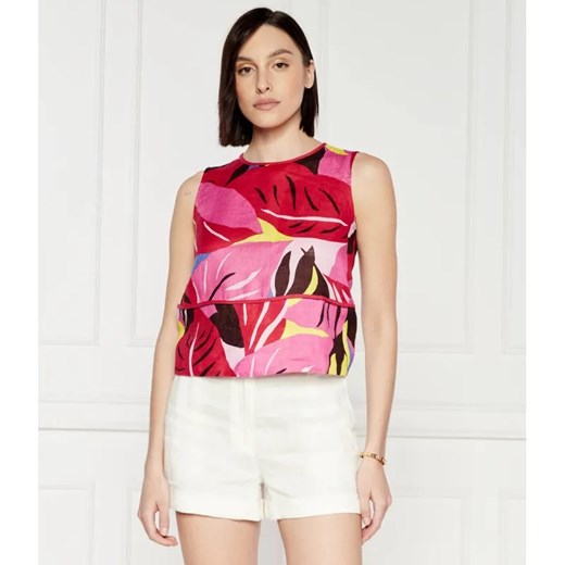 Marella SPORT Lniany top RECESS | Loose fit ze sklepu Gomez Fashion Store w kategorii Bluzki damskie - zdjęcie 184352197