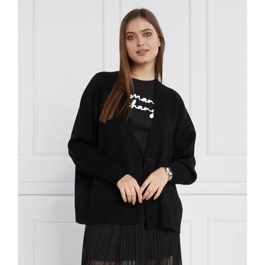 Armani Exchange Kardigan | Regular Fit | z dodatkiem wełny ze sklepu Gomez Fashion Store w kategorii Swetry damskie - zdjęcie 184352375
