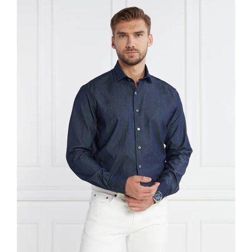 Oscar Jacobson Koszula Cut Away Washed DENIM | Regular Fit ze sklepu Gomez Fashion Store w kategorii Koszule męskie - zdjęcie 184352406