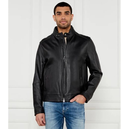 BOSS BLACK Skórzana kurtka H-Mansell3 | Regular Fit ze sklepu Gomez Fashion Store w kategorii Kurtki męskie - zdjęcie 184352467