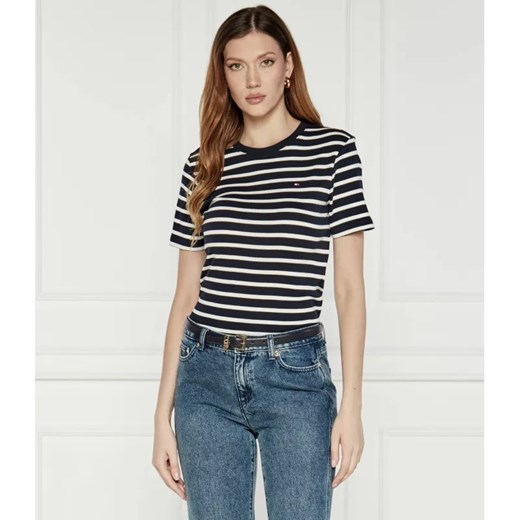 Tommy Hilfiger T-shirt | Slim Fit ze sklepu Gomez Fashion Store w kategorii Bluzki damskie - zdjęcie 184352625