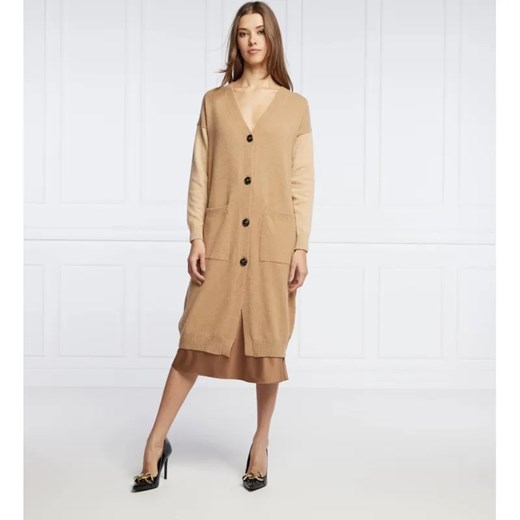 Pinko Wełniany kardigan KOREM | Relaxed fit ze sklepu Gomez Fashion Store w kategorii Swetry damskie - zdjęcie 184352709