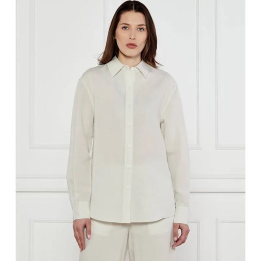 Calvin Klein Koszula | Regular Fit | z dodatkiem lnu ze sklepu Gomez Fashion Store w kategorii Koszule damskie - zdjęcie 184352766