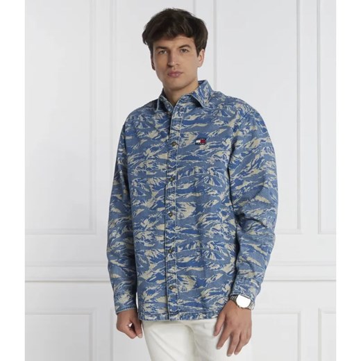 Tommy Jeans Koszula TIGER CAMO | Regular Fit | denim ze sklepu Gomez Fashion Store w kategorii Koszule męskie - zdjęcie 184352885