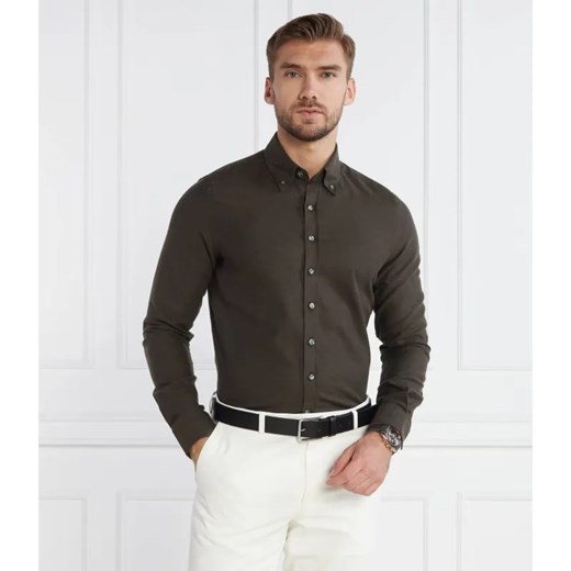 Oscar Jacobson Koszula Short BD Brushed Flannel | Slim Fit ze sklepu Gomez Fashion Store w kategorii Koszule męskie - zdjęcie 184352917