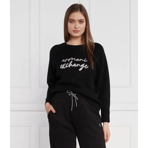 Armani Exchange Sweter | Regular Fit | z dodatkiem wełny ze sklepu Gomez Fashion Store w kategorii Swetry damskie - zdjęcie 184353099