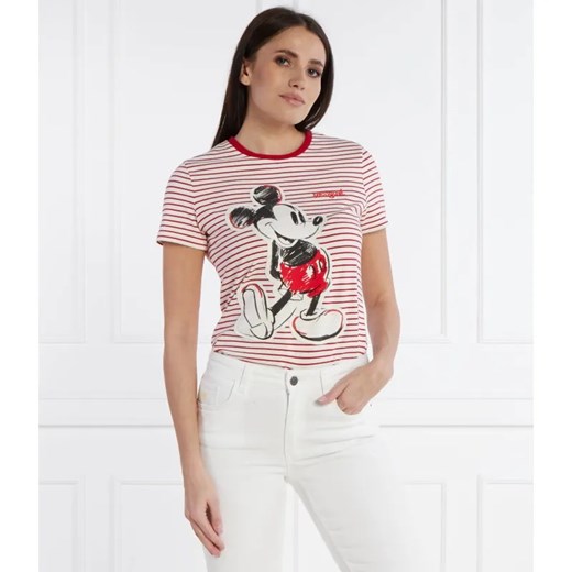 Desigual T-shirt DESIGUAL X MICKEY MOUSE | Regular Fit ze sklepu Gomez Fashion Store w kategorii Bluzki damskie - zdjęcie 184353165