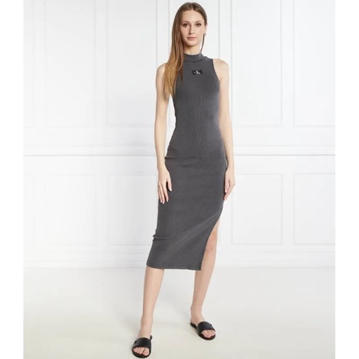 Calvin Klein Jeans Sukienka WASHED RIB LABEL ze sklepu Gomez Fashion Store w kategorii Sukienki - zdjęcie 184353175