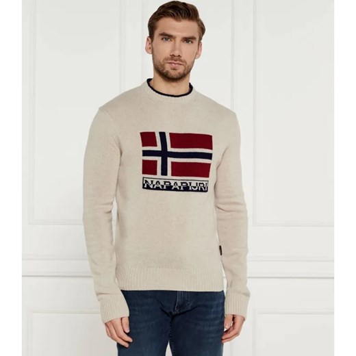Napapijri Wełniany sweter D-Silvretta | Regular Fit ze sklepu Gomez Fashion Store w kategorii Swetry męskie - zdjęcie 184353216
