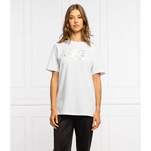 EA7 T-shirt | Regular Fit ze sklepu Gomez Fashion Store w kategorii Bluzki damskie - zdjęcie 184353346