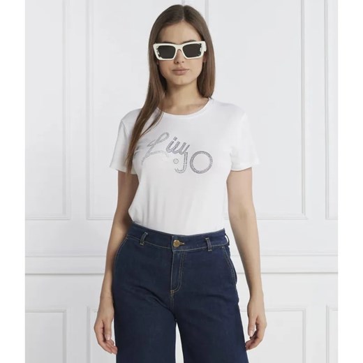Liu Jo Rose T-shirt | Regular Fit ze sklepu Gomez Fashion Store w kategorii Bluzki damskie - zdjęcie 184353499