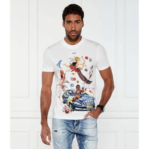 OFF-WHITE T-shirt FRESCO CAR | Slim Fit S wyprzedaż Gomez Fashion Store