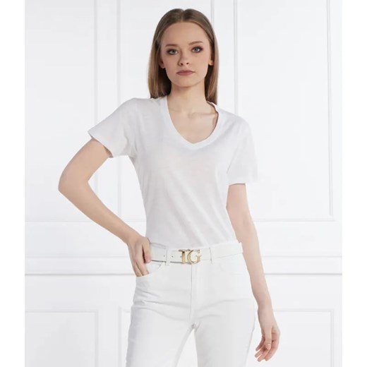 GUESS T-shirt SS VN SLUBBY | Regular Fit ze sklepu Gomez Fashion Store w kategorii Bluzki damskie - zdjęcie 184353588