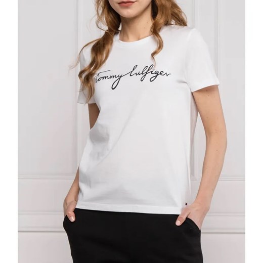 Tommy Hilfiger T-shirt | Regular Fit ze sklepu Gomez Fashion Store w kategorii Bluzki damskie - zdjęcie 184353845