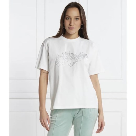 Juicy Couture T-shirt BOYFRIEND SCATTER DIAMANTE | Classic fit ze sklepu Gomez Fashion Store w kategorii Bluzki damskie - zdjęcie 184353919