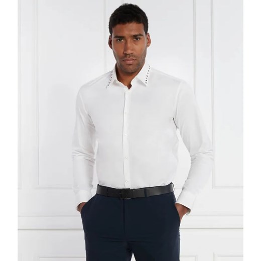 HUGO Koszula Ermo | Slim Fit | stretch ze sklepu Gomez Fashion Store w kategorii Koszule męskie - zdjęcie 184353948