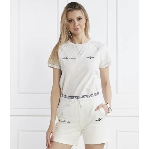 Aeronautica Militare T-shirt | Regular Fit ze sklepu Gomez Fashion Store w kategorii Bluzki damskie - zdjęcie 184354049