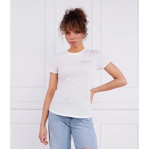 Tommy Hilfiger T-shirt | Slim Fit ze sklepu Gomez Fashion Store w kategorii Bluzki damskie - zdjęcie 184354109