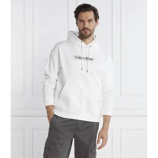 Calvin Klein Bluza DOUBLE FLOCK LOGO HOODIE | Regular Fit ze sklepu Gomez Fashion Store w kategorii Bluzy męskie - zdjęcie 184354208