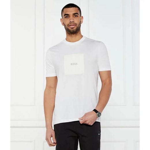 BOSS GREEN T-shirt Logo Rib | Regular Fit ze sklepu Gomez Fashion Store w kategorii T-shirty męskie - zdjęcie 184354236
