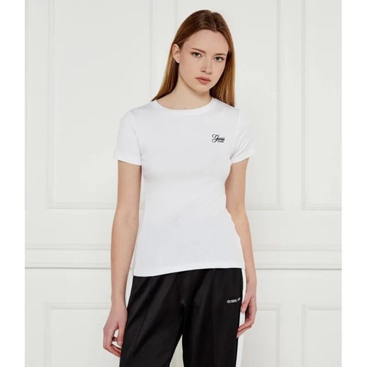 Guess Jeans T-shirt EMBRO | Slim Fit ze sklepu Gomez Fashion Store w kategorii Bluzki damskie - zdjęcie 184354507