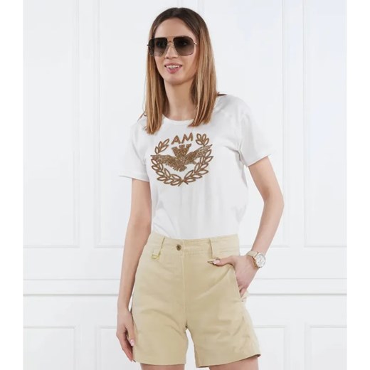 Aeronautica Militare T-shirt | Regular Fit ze sklepu Gomez Fashion Store w kategorii Bluzki damskie - zdjęcie 184354635